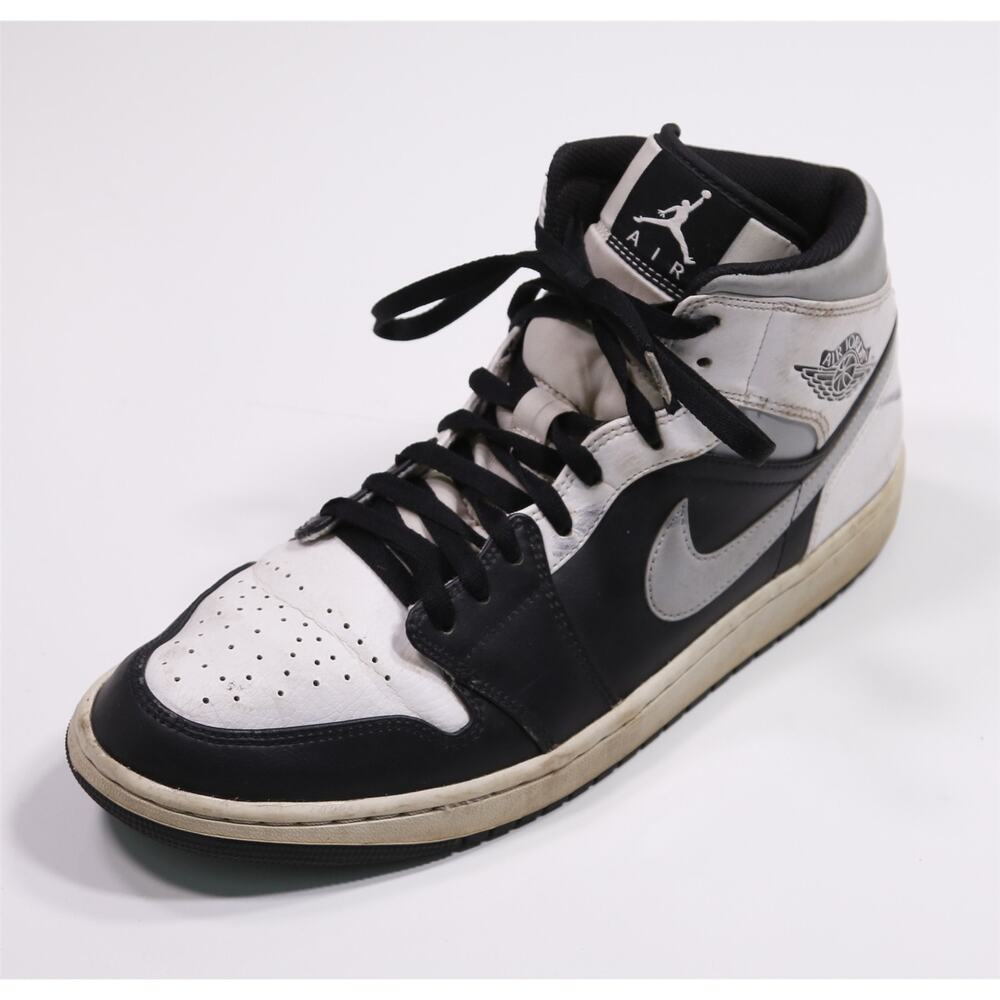 Jordan 1 Retro Mid White Shadow Sneakers Shoes Men's 12
